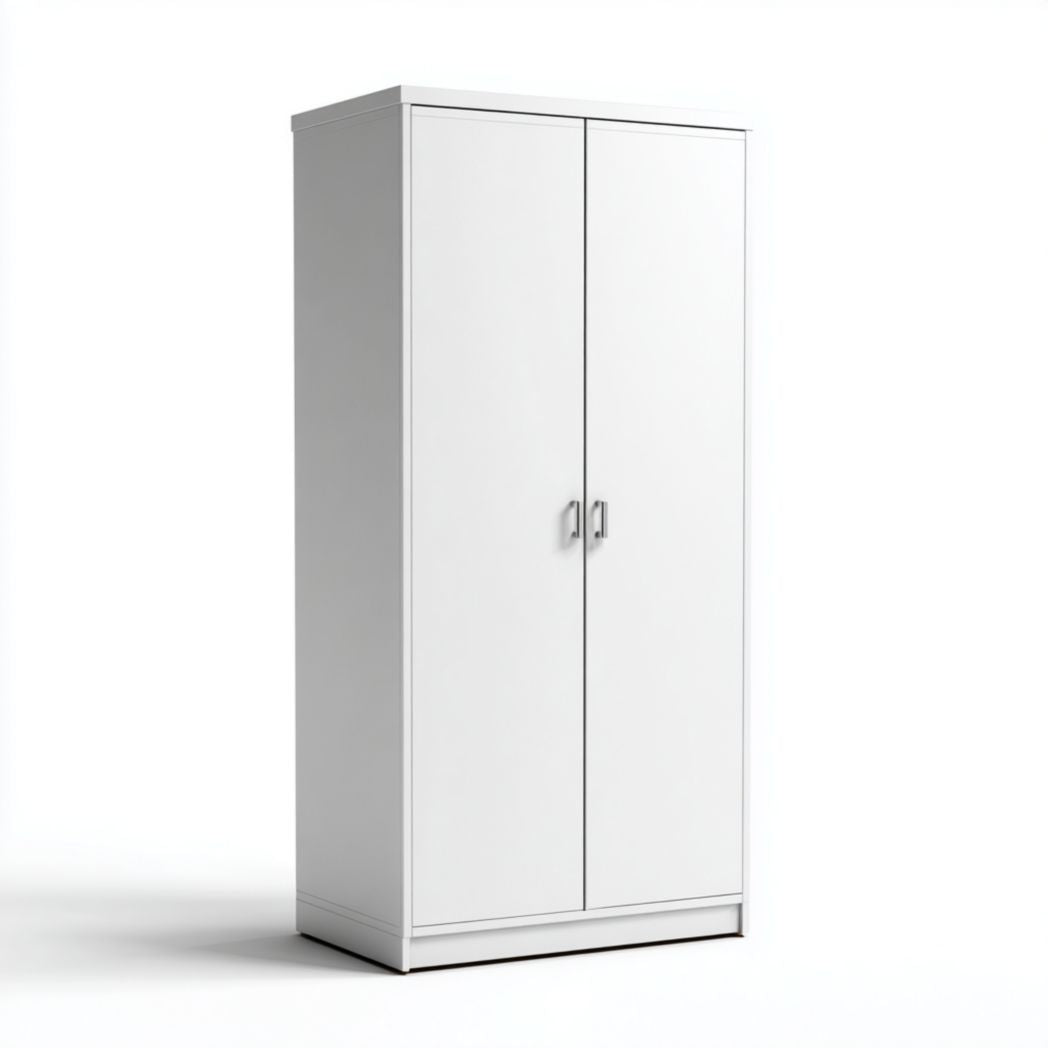 Wooden wardrobe with two doors and sleek design 180 x 90 x 45cm