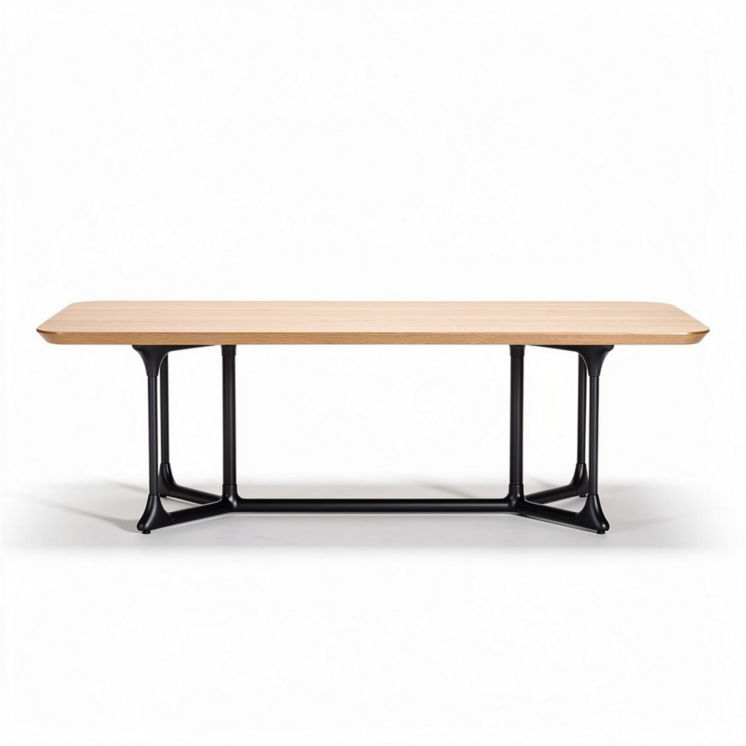 Solid wood dining table with modern design for indoor use 150 x 75 x 75cm